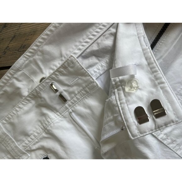 Athleta Pivot Pant Womens 6 White Zippers Convertible Leg Style #739402 Travel - Picture 12 of 12